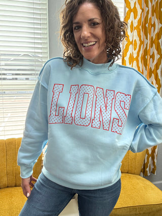 Lions Dot Mockneck