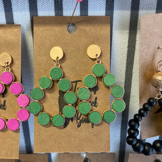 Green Dot Earrings