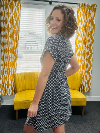 Navy Stitch Dress