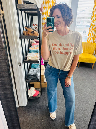 Drink, Read & Be Happy Tee