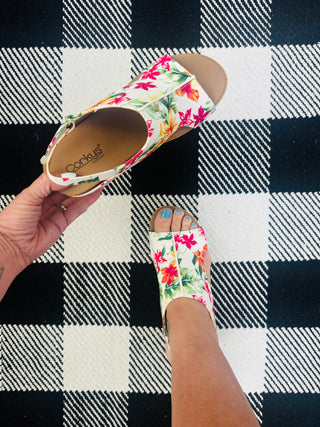 Floral Carley Wedge