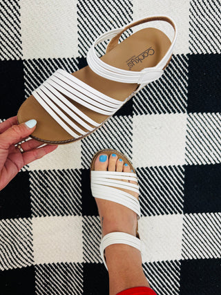 What About Now White Sandal