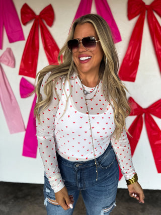 Tiny Hearts Mesh Top