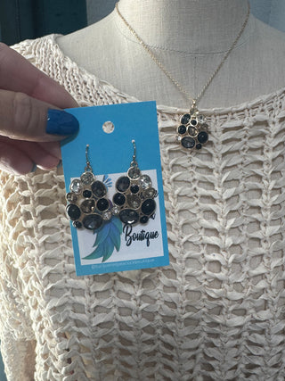 Black Stone Earrings