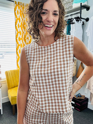 Woodsmoke Gingham Top