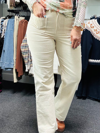 Cream Corduroy Pants