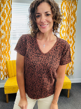 Brown Leopard Vanya Tee