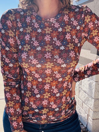 Wild Daisy Mesh Top