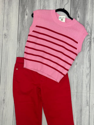Pink Crush Striped Sweater