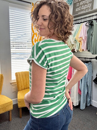 Emerald Stripe Tee