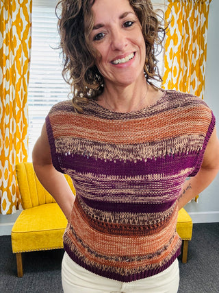 Autumn Stripe Sweater Tank