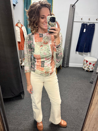 Cream Corduroy Pants