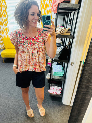 Fall Floral SJ Top