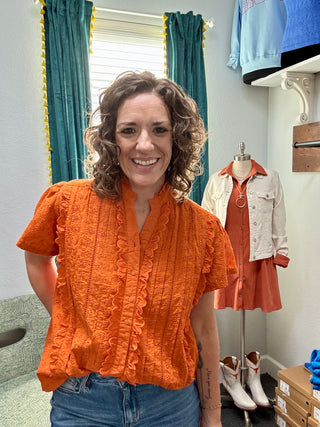 Burnt Orange Lilly Top