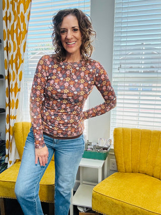 Wild Daisy Mesh Top