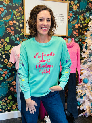 Mint Christmas Lights Top