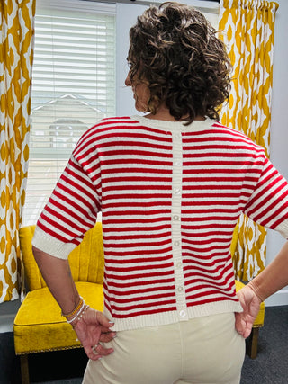 Everyday Red Stripe Top
