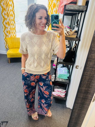 Navy + Rust Pants