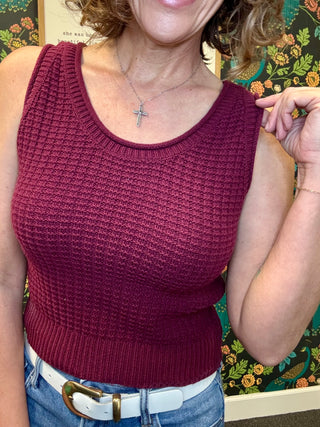 Plum Perfect Sweater Tank