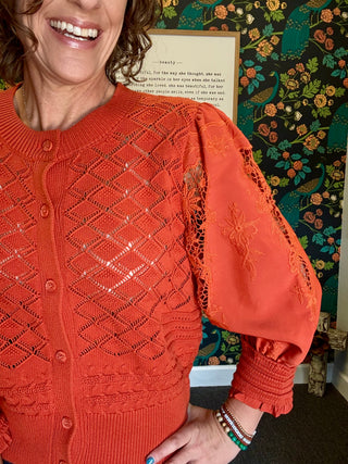 Ankara Mesh Sweater Cardigan