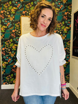 Sweet Studded Heart Top