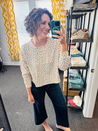 Floral Henley