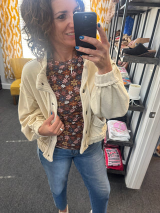 Oatmeal Cozy Days Cardigan