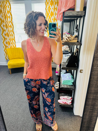 Navy + Rust Pants