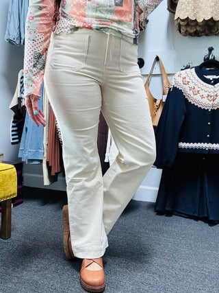 Cream Corduroy Pants