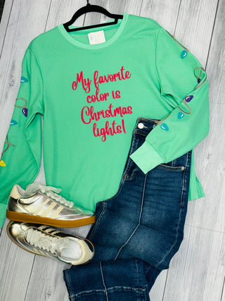 Mint Christmas Lights Top