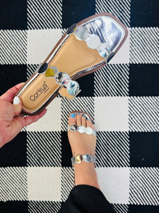 Silver Applause Sandal