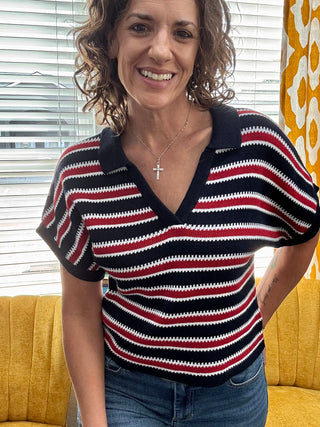 Midnight Hour Stripe Top