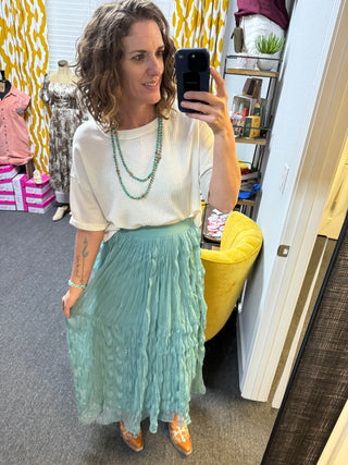 Jade Ruffled Skirt