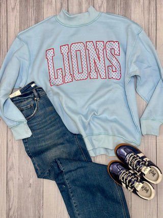 Lions Dot Mockneck