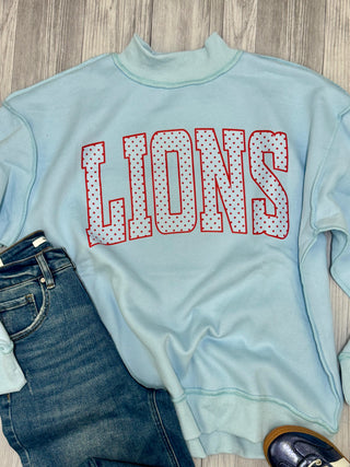 Lions Dot Mockneck