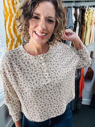 Floral Henley