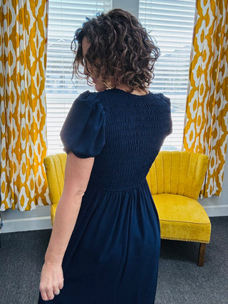 Twirl Navy Dress
