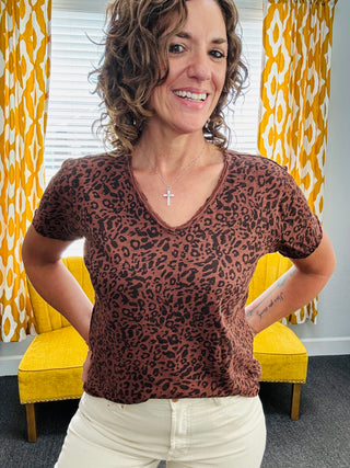 Brown Leopard Vanya Tee