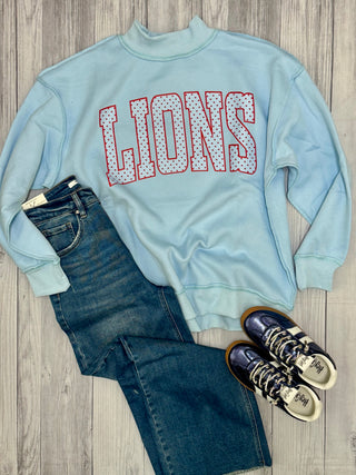Lions Dot Mockneck