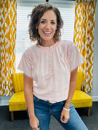Pink Mimosa Top