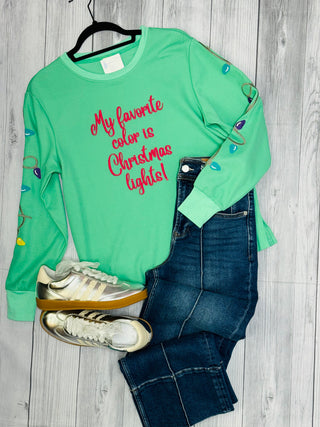 Mint Christmas Lights Top