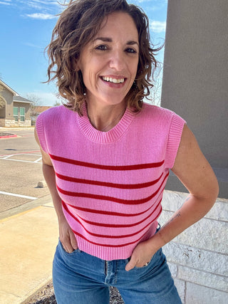 Pink Crush Striped Sweater