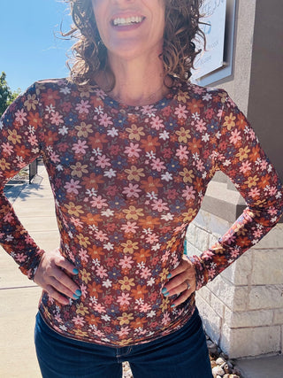 Wild Daisy Mesh Top