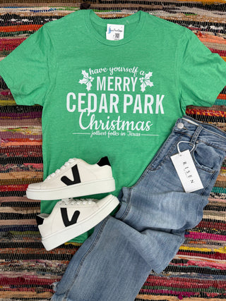 Cedar Park Christmas Green Tee