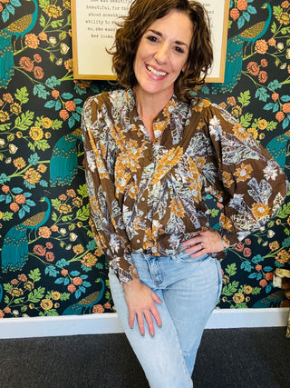 Mocha Bloom Blouse