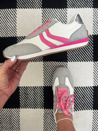 Pink/Grey Kickoff Sneakers
