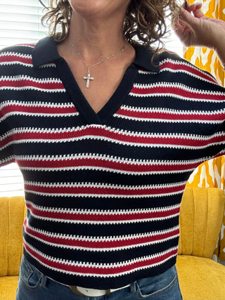 Midnight Hour Stripe Top