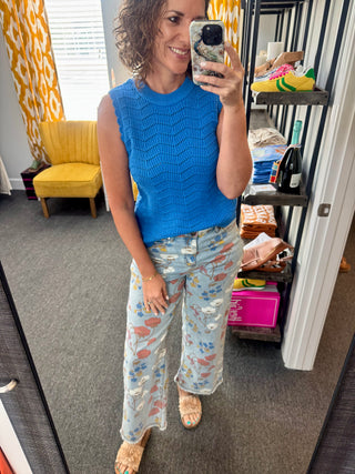 Azure Sweater Tank