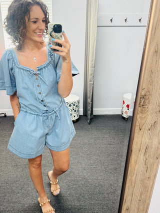 Willow Denim Romper