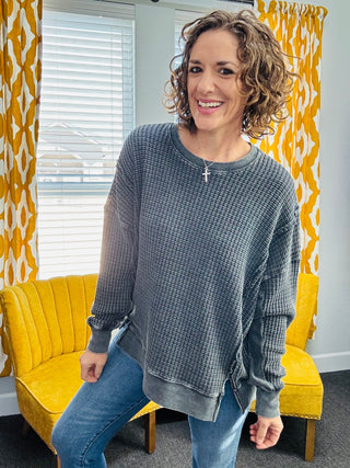 Slow Morning Black Pullover